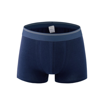 Men's Extra Large Cotton Briefs Solid Color Mid-Rise Boxer Briefs