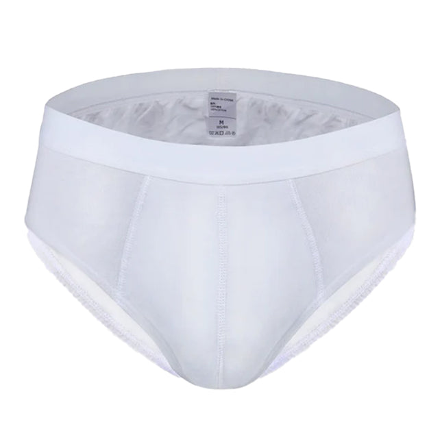 Men's Mid-waist Solid Color Plus Size Underwear Pure Cotton Briefs