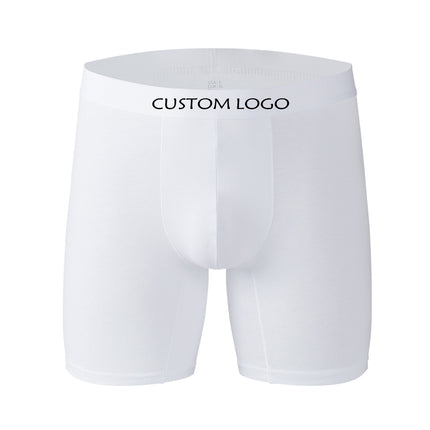 Custom Logo Men's Cotton Sports Extended Boxer Briefs Underwear