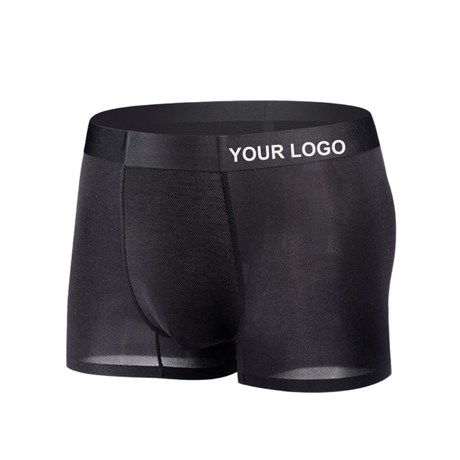 Factory Logo Custom Men's Nylon Thin boxer Briefs Underwear