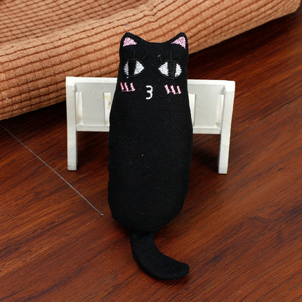 Cat Toys Burlap Cat Mint Cute Expression Thumb Toy Claw Resistant Bite Funny Cat Pillow