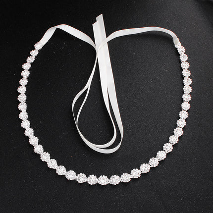 Bridal Rhinestone Waist Chain Belt Body Chain Ribbon