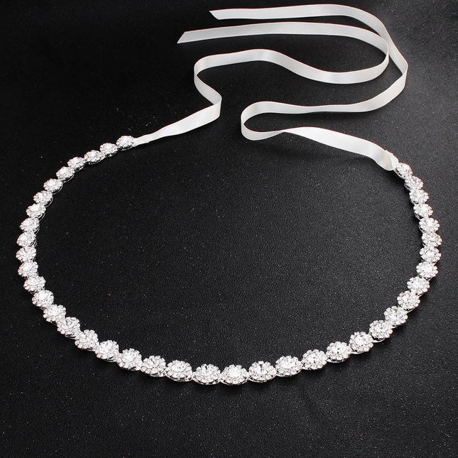 Bridal Jewelry Rhinestone Waist Chain Belt Body Chain Ribbon Ribbon