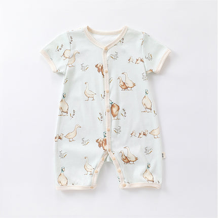 Newborn Baby Summer Thin Short-sleeved Rompers