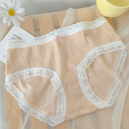 Wholesale Women's Antibacterial Cute Large Size Mid-Rise Cotton Briefs