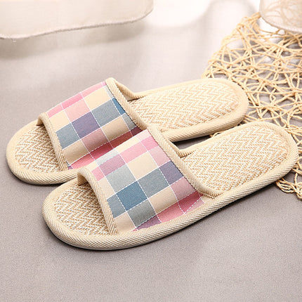 Wholesale Summer Home Non-slip Soft-soled Linen Slippers