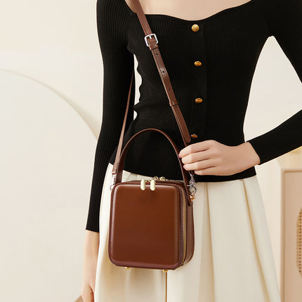 Women's Fashionable Leather Luxury Crossbody Bag Handheld Shoulder Bag