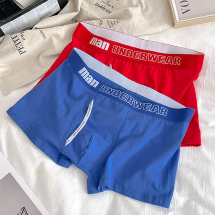 Men's Pure Cotton Breathable Mid-rise Sporty and Cute Boxer Briefs