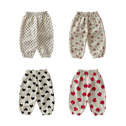 Infant Baby Summer Cotton Gauze Pants