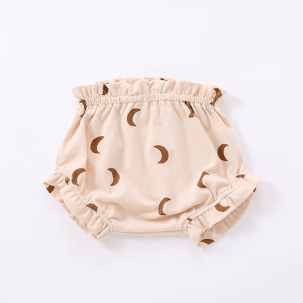 Infant Summer Shorts Tollder Cartoon Moon Print Striped Shorts