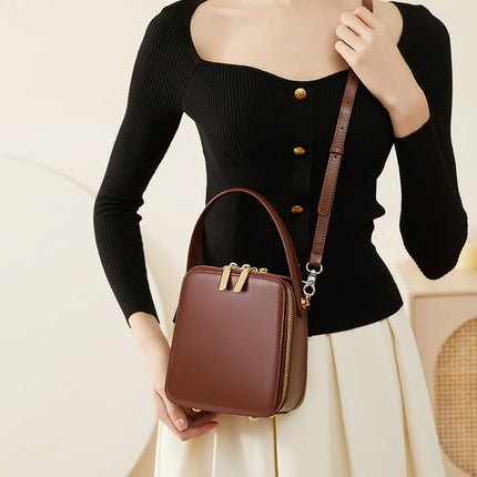 Women's Fashionable Leather Luxury Crossbody Bag Handheld Shoulder Bag