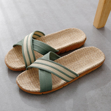 Wholesale Summer Hemp and Linen Household Slippers 