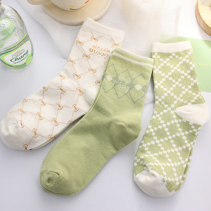 Wholesale Women's Spring and Autumn Cotton Cute Mid-calf Socks