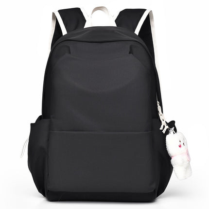 Men's and Women's Casual Backpacks with Cute Pendants for Students Large Capacity Backpacks