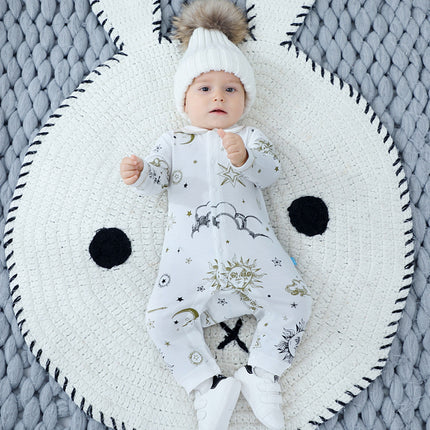 Newborn Baby Organic Cotton Jumpsuit Infant Spring Fall Rompers