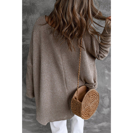 Wholesale Women's Autumn Solid Color Pullover Short Sweater Tops