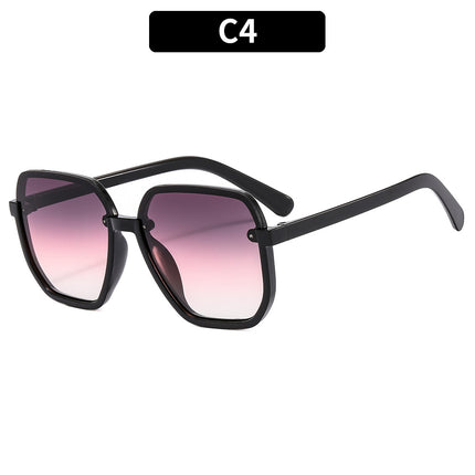 Women's Large Frame Fashion Trendy Sunglasses Cycling Sun Protection Vacation Sunglasses 