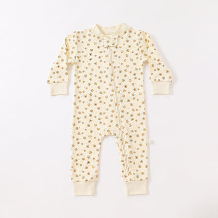 Infant Romper Spring Newborn Baby Printed Cotton Long Sleeve Babygrow