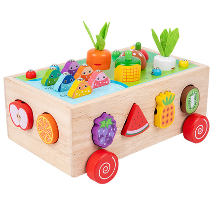 Children's Fishing and Insect Catching Fruit Shape Matching Radish Pulling Educational Toy