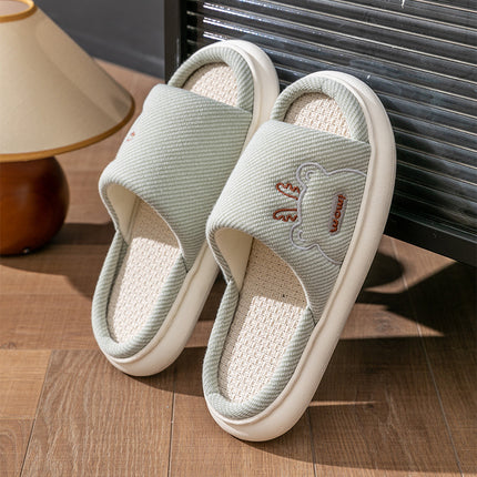 Wholesale Women's Indoor Non-slip Cotton and Linen Home Linen Slippers