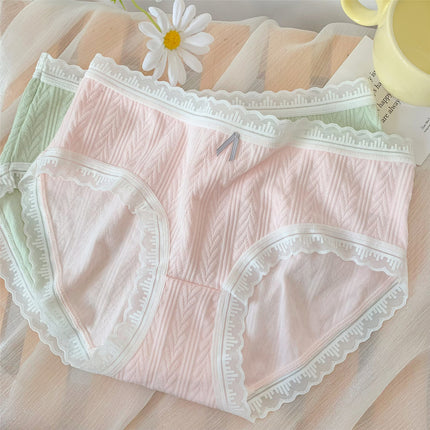 Wholesale Women's Antibacterial Cute Large Size Mid-Rise Cotton Briefs