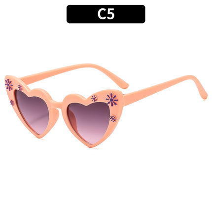 Children's Fashion Love Outdoor Sunscreen Cute Vacation Sunglasses