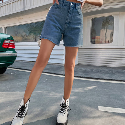 Women's Casual High-waisted Loose Denim Shorts