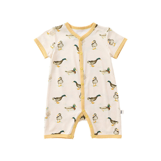 Newborn Baby Summer Thin Short-sleeved Rompers