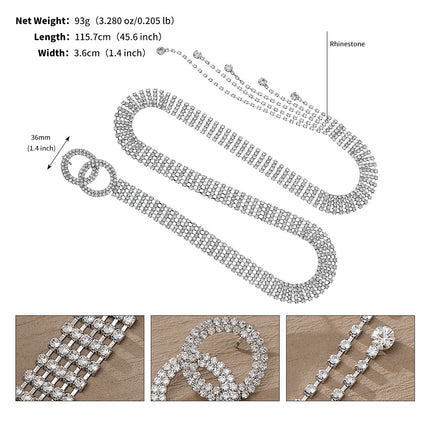 Women's Fashion Versatile High-end Rhinestone Waist Chain Belt