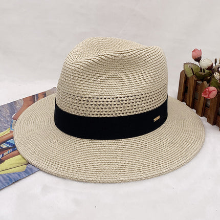 Wholesale Men's and Women's Summer Panama Hat Sunshade Beach Hat Jazz Hat 
