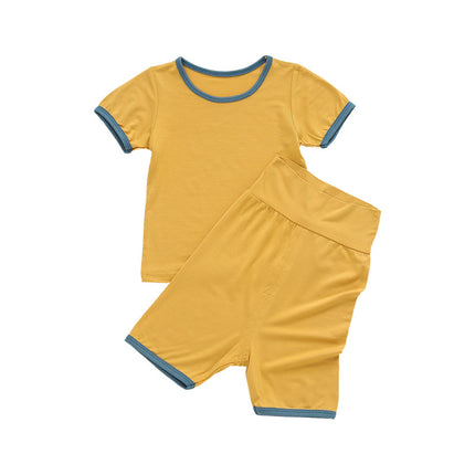 Wholesale Newborn Clothes Baby Summer Suit Modal Ice Silk Short-sleeved Two Piece Set