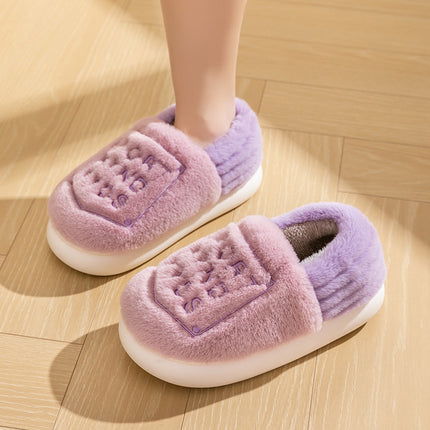 Wholesale Women's/Men's Winter Indoor Thick-soled Warm Plush Slippers 