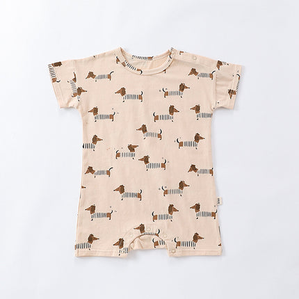 Wholesale Infants Baby Summer Short-sleeved Printed Rompers