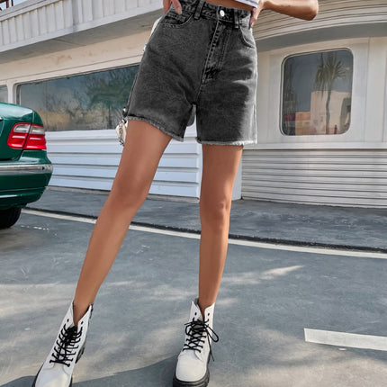 Women's Casual High-waisted Loose Denim Shorts