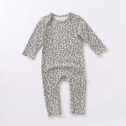 Infant Spring Long-sleeved Babygrow Baby Cotton Floral Romper