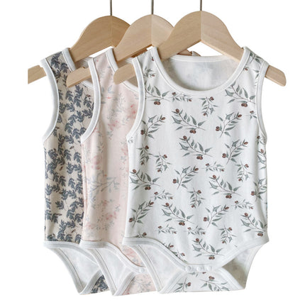 Infant Baby Organic Cotton Onesie Newborn Short Sleeve Triangle Bodysuit