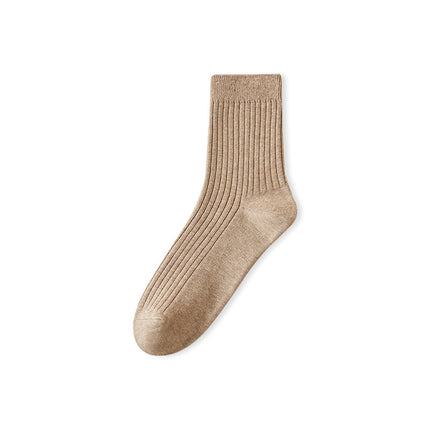 Men's Fall Winter Cotton Antibacterial Deodorant Sports Breathable Mid-calf Socks