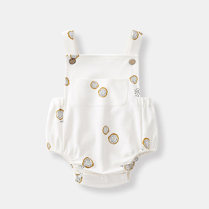 Wholesale Spring Organic Cotton Baby Clothes Overalls Baby Rompers Newborn Bodysuits