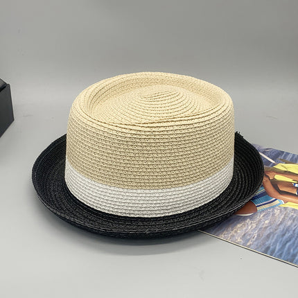 Wholesale Men and Women Straw Hat Jazz Hat British Sun Hat Ring Hat 
