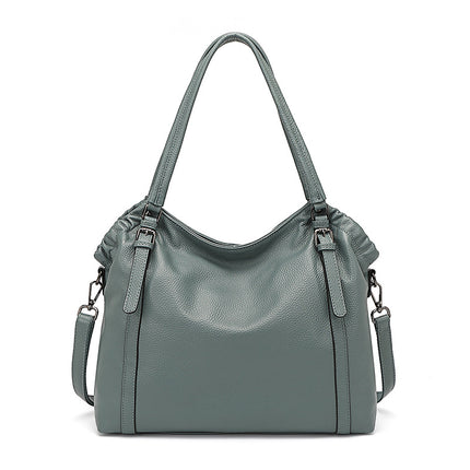 Women's Genuine Leather Large Capacity Handbag Soft Leather Shoulder Crossbody Bag Tote Bag 