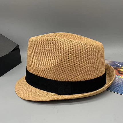 Wholesale Women's Summer Sun Hat Paper Cloth Straw Hat Fashion Panama Hat 