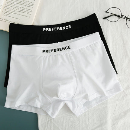 Men's Solid Color Student Pure Cotton Breathable Boxer Briefs