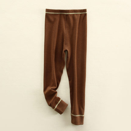 Wholesale Kids Fall Winter Warm Brushed High Waist Thickened Long Johns