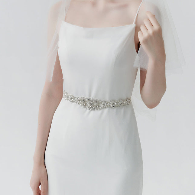 Wedding Dress Accessories Luxury Rhinestone Pearl Girdle Bridal Belt