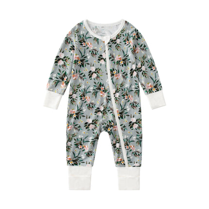 Baby Bamboo Fiber Printed Jumpsuits Babygrow