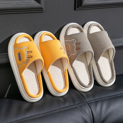 Wholesale Men's/Women's Cotton Linen Home Thick-soled Linen Slippers