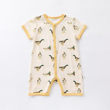 Newborn Baby Summer Thin Short-sleeved Rompers