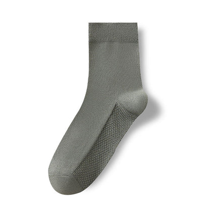 Wholesale Men's Autumn Winter Antibacterial Deodorant Casual Cotton Mid-calf Socks