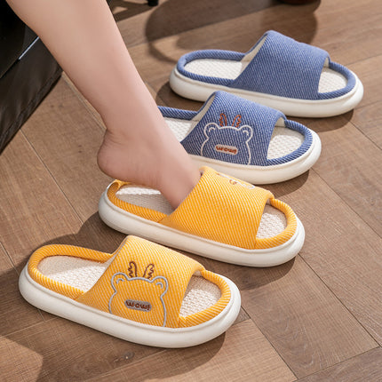 Wholesale Women's Indoor Non-slip Cotton and Linen Home Linen Slippers