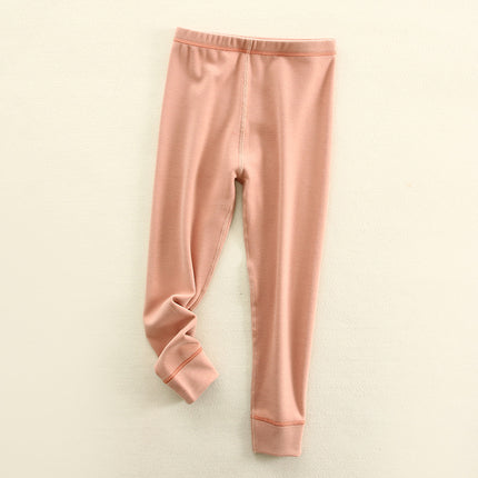 Wholesale Kids Fall Winter Warm Brushed High Waist Thickened Long Johns